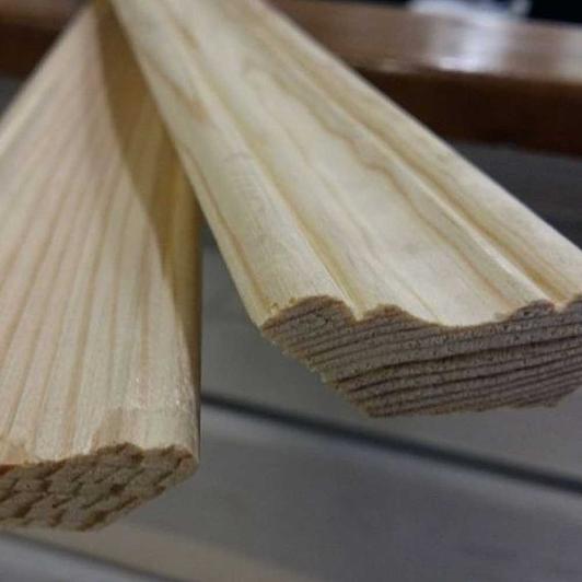 Напольный плинтус деревянный - Осина, 80х16х2000-3000 мм фото 2