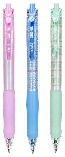 Ручка гелев. Deli EG60-BL ассорти d=0.5мм син. черн. фото 2
