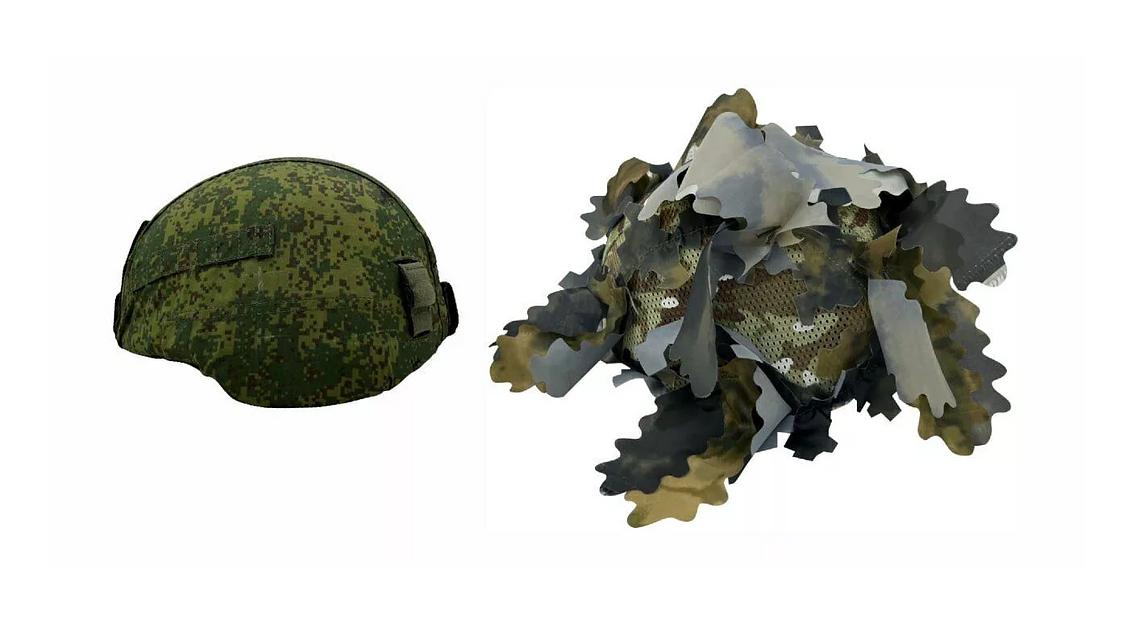 Накидка маскировочная «Зелёнка 3D» на шлем Ратник фото 3