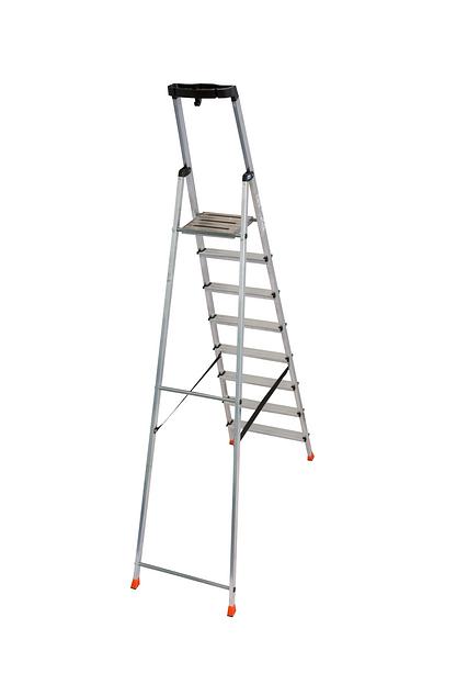 Стремянка с большой полкой, 8 ступеней SAFETY фото 2