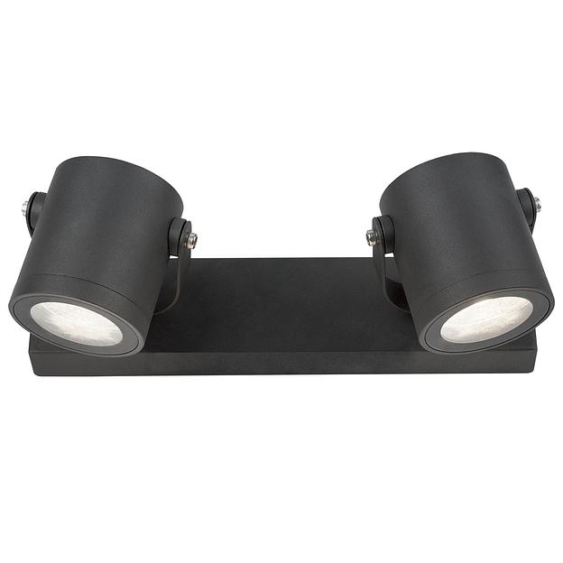 Gauss Sonata Светильник садово-парковый настенный архитектурный 2xGU10 280x90x130mm, 170-240V / 50Hz, 2xMax.35W, IP:54, 1/12 фото 1