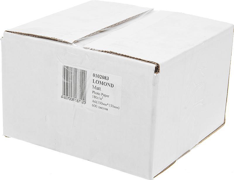 Фотобумага Lomond 0102083 10x15/180г/м2/600л./белый матовое для струйной печати фото 1