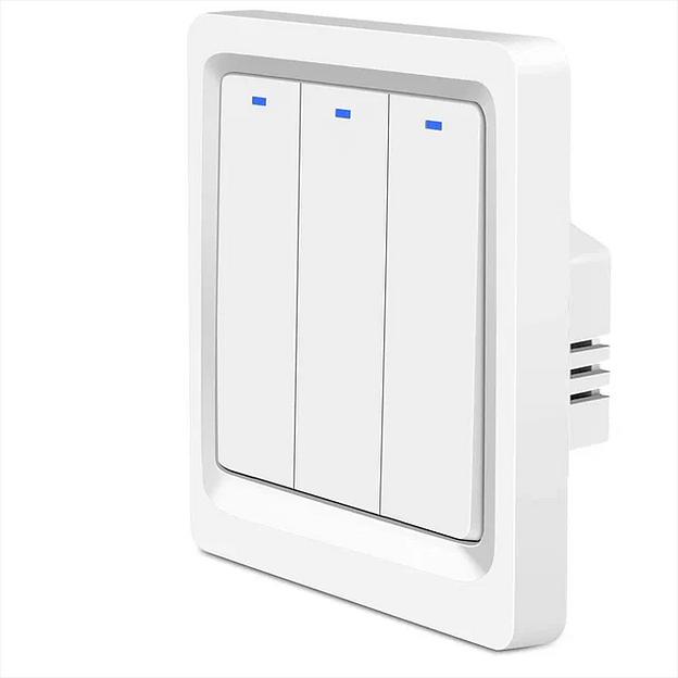 Умный Zigbee выключатель трёхкнопочный Roximo SZBTN01-3 ОПТ фото 1