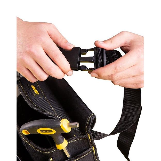 Ящики, сумки для инструментов Deli Поясная сумка монтажника Deli DL-P4 220 x 200 x 140мм, 6 карманов, ткань Оксфорд 600D фото 5