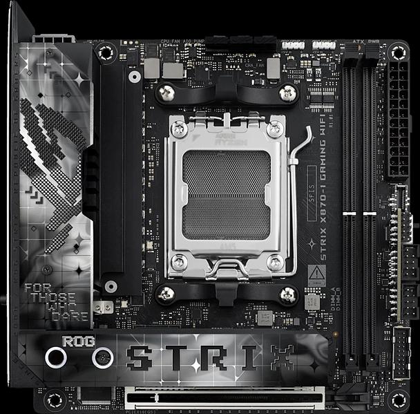 Материнская плата Asus ROG STRIX X870-I GAMING WIFI SocketAM5 AMD X870 2xDDR5 mini-ITX AC`97 8ch(7.1) 2.5Gg RAID+HDMI фото 1