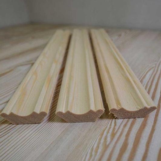 Напольный плинтус деревянный - Сосна, 80х16х2000-3000 мм фото 2