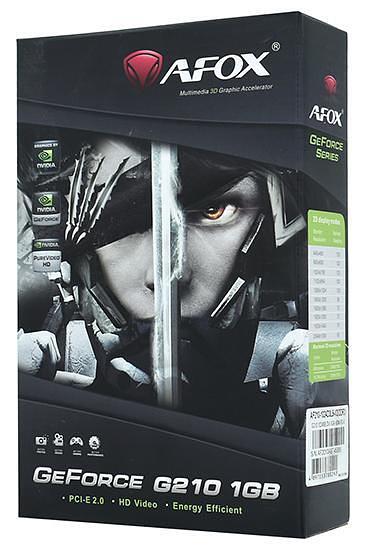 Видеокарта AFOX NVIDIA GeForce G210, 1Гб GDDR3, 64 бита, LP, Retail (AF210-1024D3L5-V2) фото 1