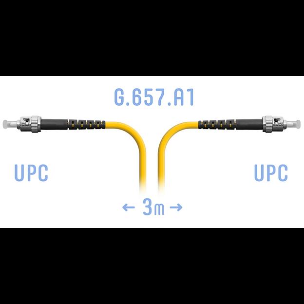 Патчкорд оптический ST/UPC SM G.657.A1 3 метра фото 1