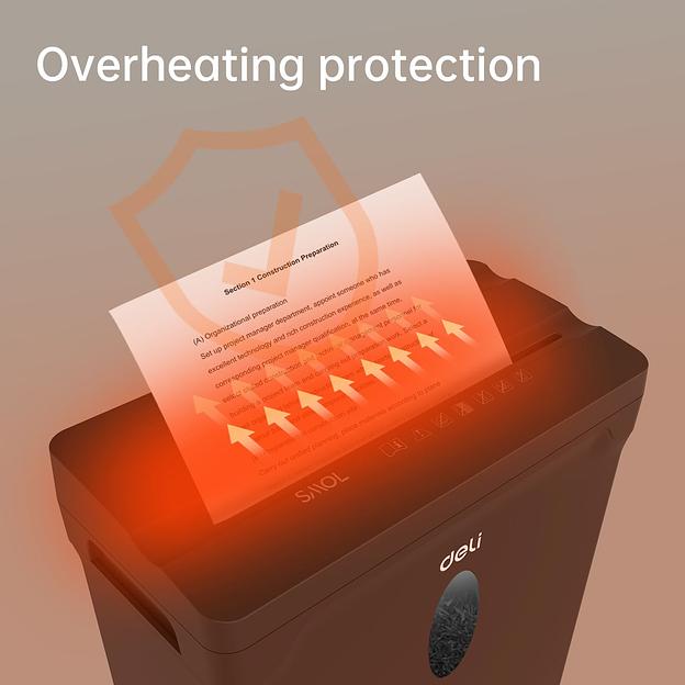 Шредер Deli ET014 черный с автоподачей (секр.P-4) фрагменты 5лист. 10лтр. пл.карты фото 3