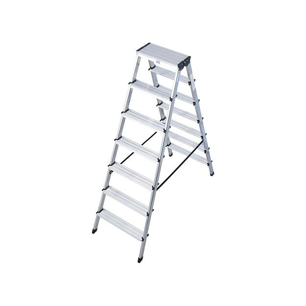 Двусторонняя стремянка Dopplo, 2×7 ступеней, РВ 3.29 м фото 1