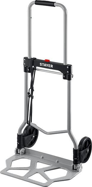 STAYER PROTruck, до 70кг, каркас и платформа из стали, платформа 42х28см, колеса d13 см, вес 4.1кг, складная хозяйственная тележка (38755-70) фото 1