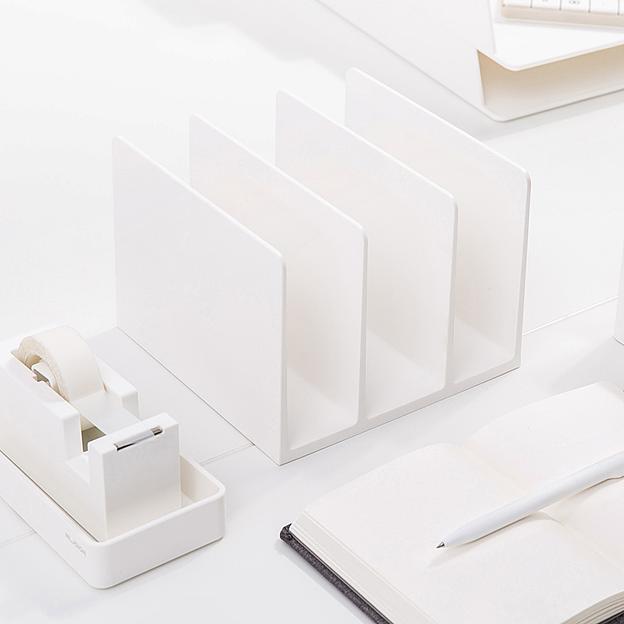 Подставка-ограничитель для книг Deli ENS006WHITE 162х162х122мм фото 5