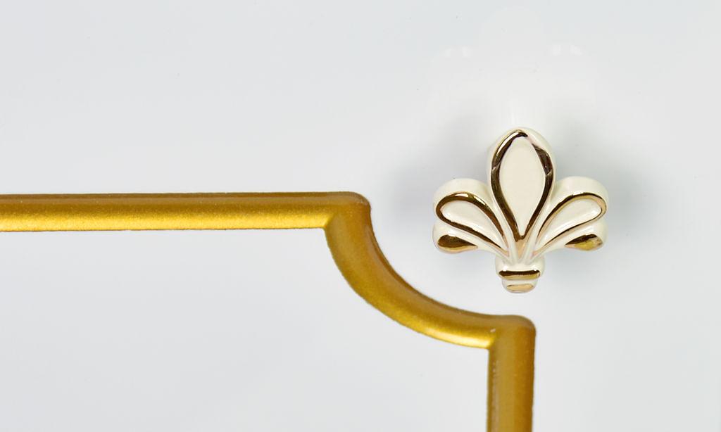 Тумба Соренто 85 DORATIZ 9912.334, белая, патина золото фото 6