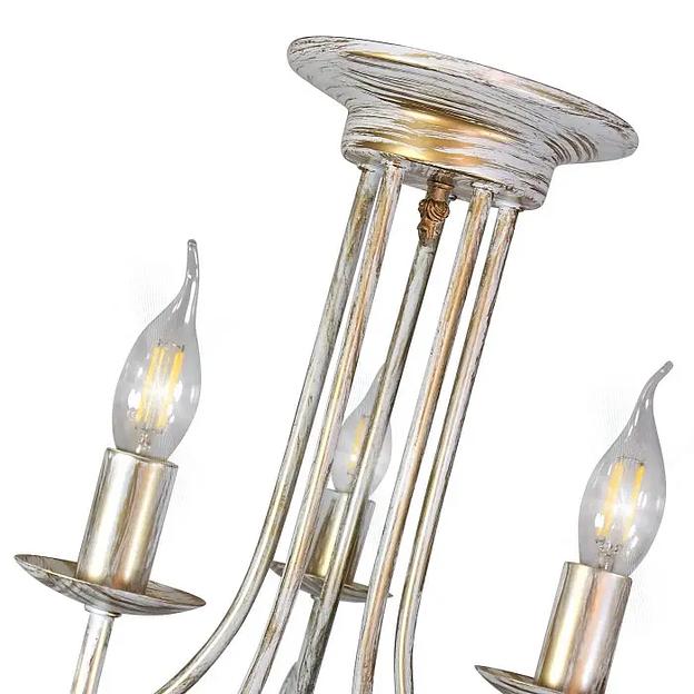 Люстра потолочная 5 ламп белое золото ОПТ фото 9