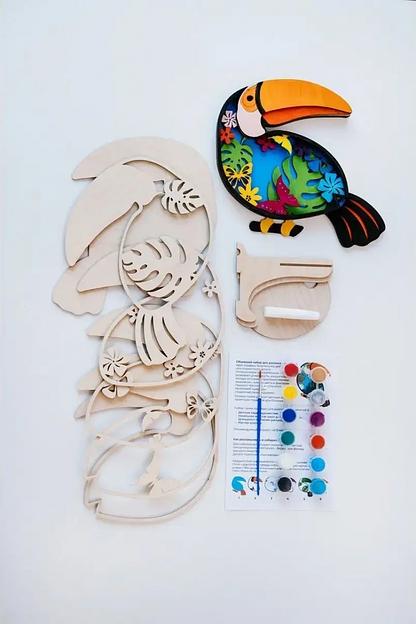 Раскраска антистресс набор для творчества Тукан Art Plywood опт фото 2