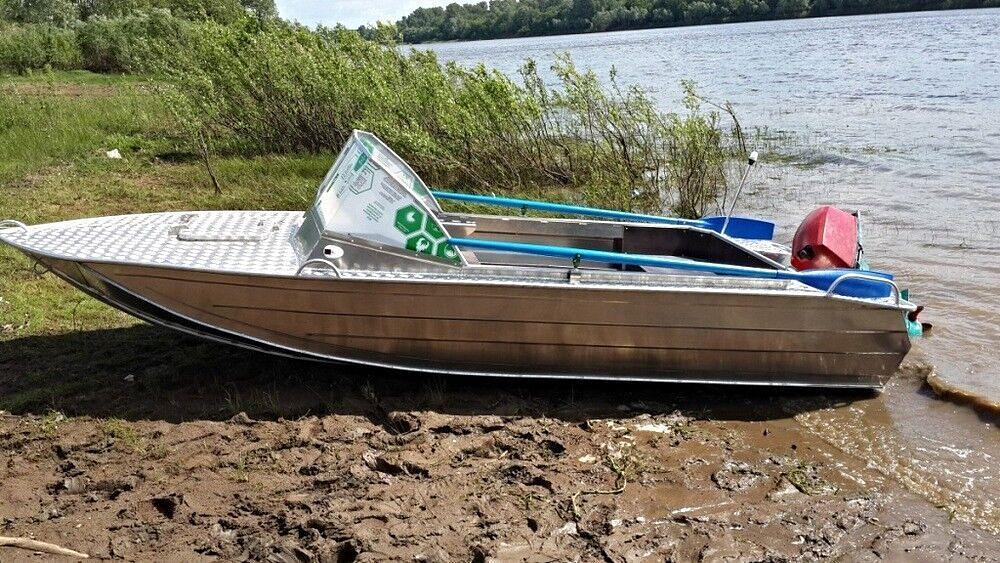 Алюминиевый катер Тактика 450, 470*170*65 см фото 1