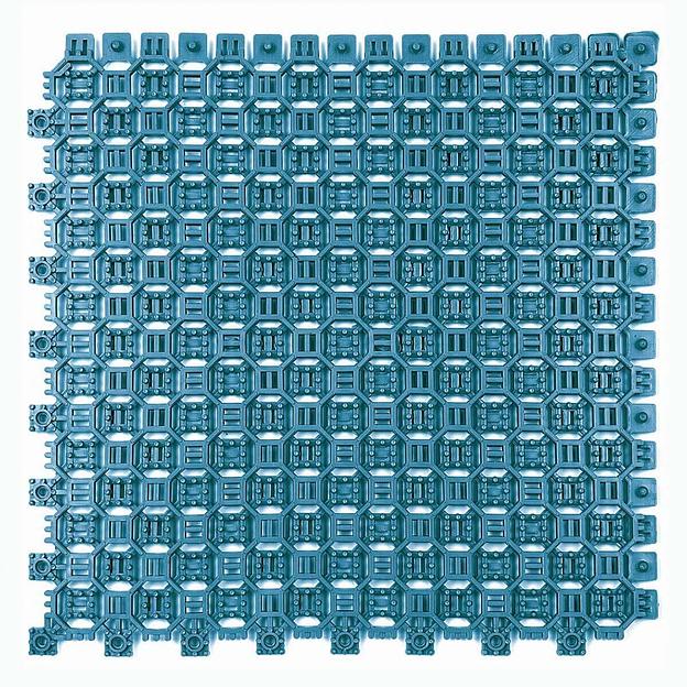 Optima Duos – грязезащитное двустороннее покрытие, толщина 16мм, Цвет Бирюза RAL 5021, Толщина модуля 16 мм. фото 1