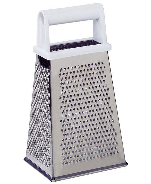 Терка 4-х гранная 21,5 см. нерж. с пластик. ручкой FM /1/4/72/ фото 1