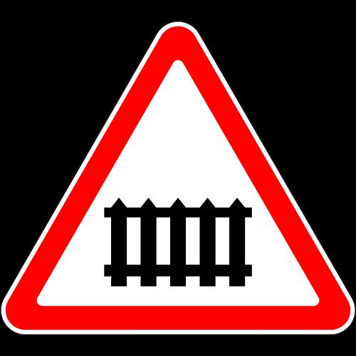 Знак 1.1 Железнодорожный переезд со шлагбаумом фото 1