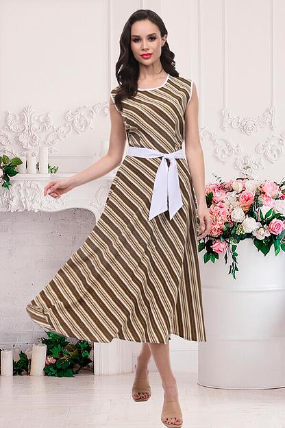 Платье Элиза (оливково-горчичный) опт фото 1