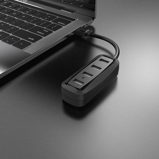 Концентратор Vention USB 2.0 на 4 порта Черный Vention VAS-J43-B015 фото 3