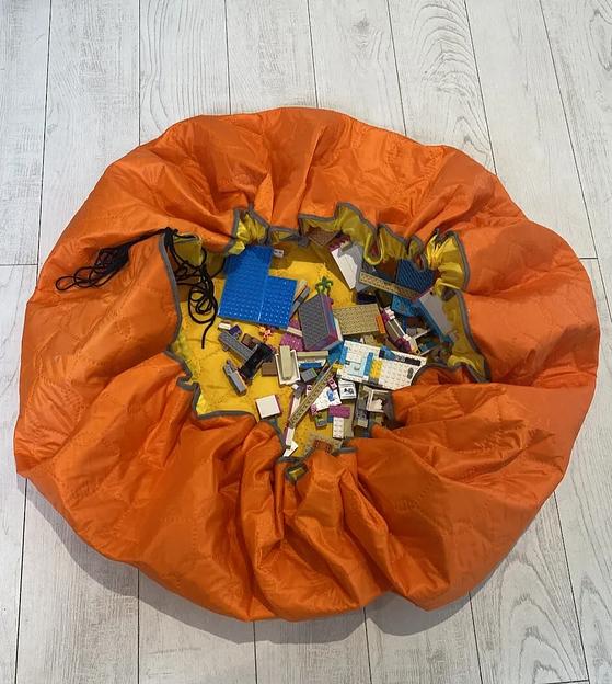 Утеплённый игровой коврик для хранения лего жёлтый ОПТ фото 8