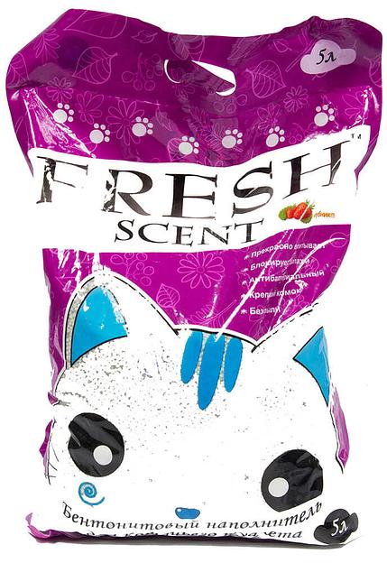 Наполнитель комкующийся «Свежесть» «Клубника» 5 л, опт фото 1