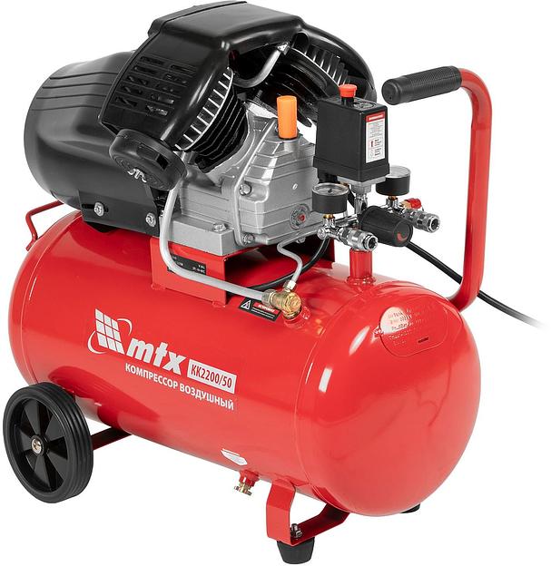 Компрессор поршневой MTX КК-2200/50 масляный 350л/мин 50л 2200Вт красный/черный фото 6