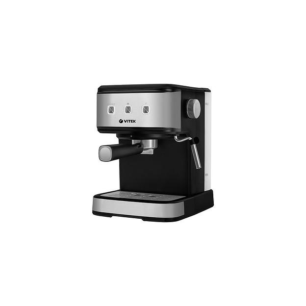 Кофеварка Vitek VT-8471, рожковая, серый / черный фото 1