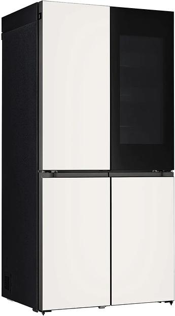 Холодильник LG GR-X24FQEKM бежевый/черный (трехкамерный) фото 4