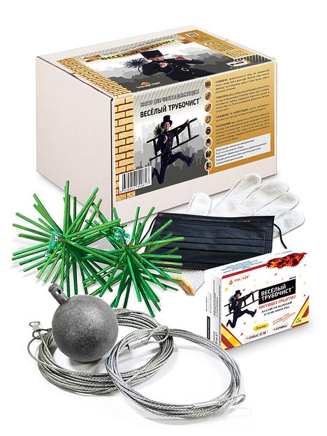 «Весёлый трубочист» Набор d130вт для механической очистки дымоходов, опт фото 1