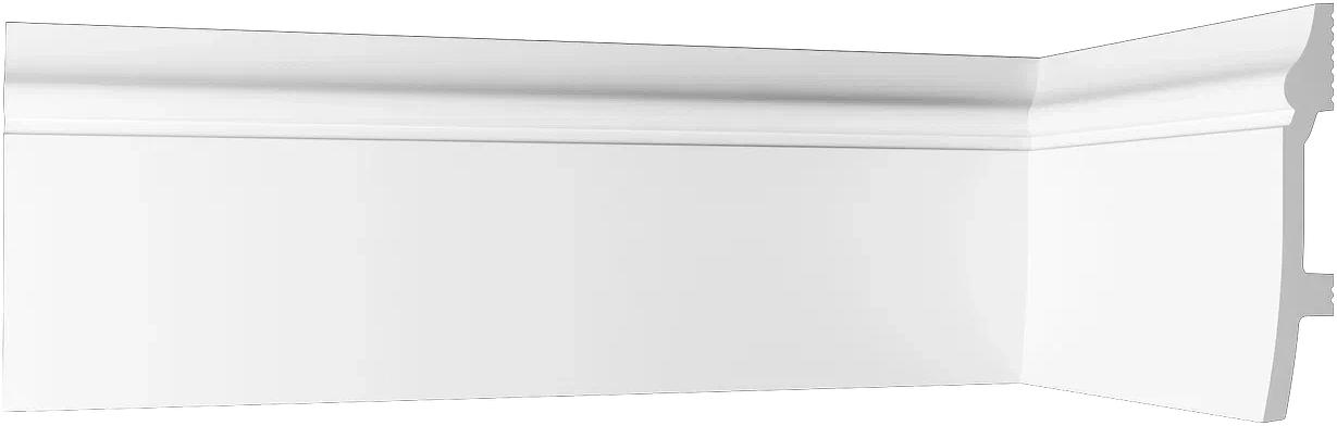 Плинтус напольный Format 10001DF 2000х110х125 мм, белый ОПТ фото 3