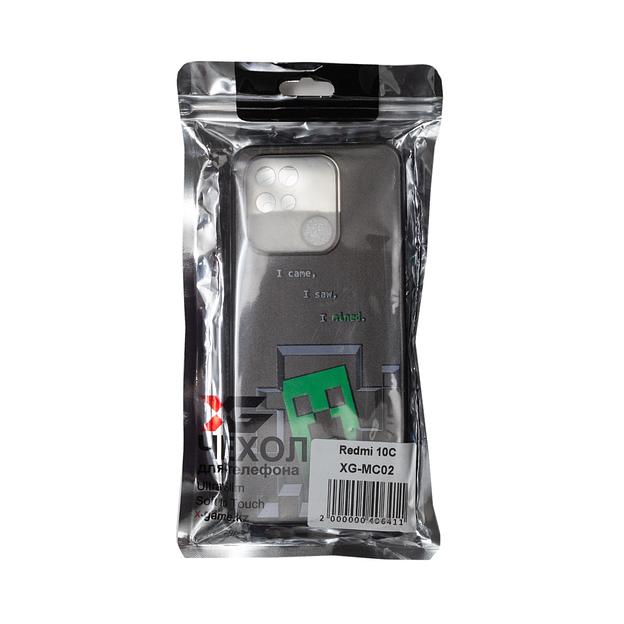 Чехол для телефона X-Game XG-MC02 Redmi 10C TPU Minecraft пол. пакет фото 3