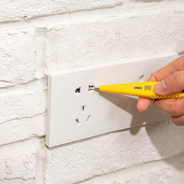 Измерительный и разметочный инструмент Deli Индикаторная отвертка-тестер напряжения цифровая Deli DL8003 (12-250 В) фото 8