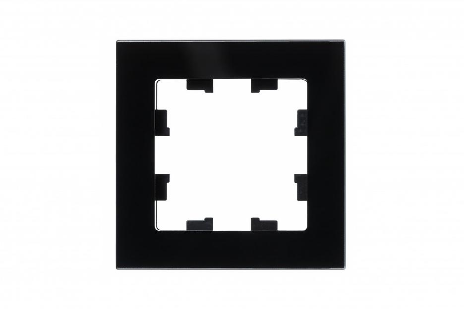 Рамка однопостовая ATLASDESIGN NATURE, СТЕКЛО ЧЕРНЫЙ фото 2