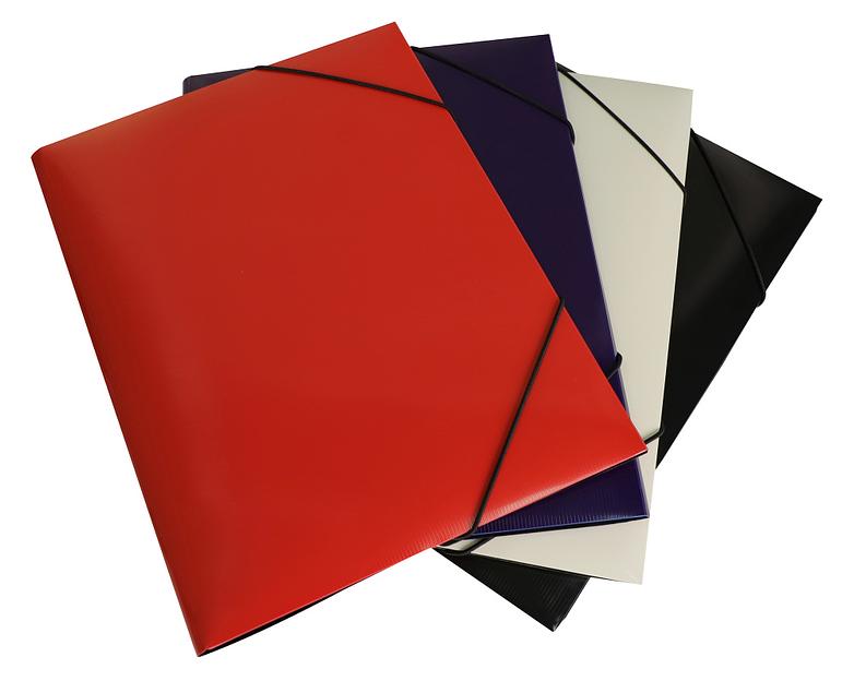 Папка на резинке Бюрократ DeLuxe DL510BBERRY A4 пластик кор.30мм 0.7мм черничный фото 3