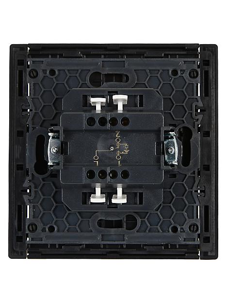 FORTE&PIANO Выключатель 1-клавишный проходной с индикацией 10А FP104 черный IEK фото 3