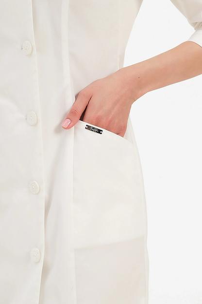 Халат медицинский женский VF2-99-25-3 молочный, опт фото 5