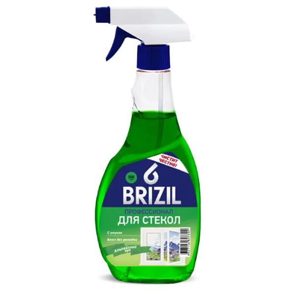 Средство для стекол Brizil 0,5 л «Альпийский луг» ОПТ фото 1