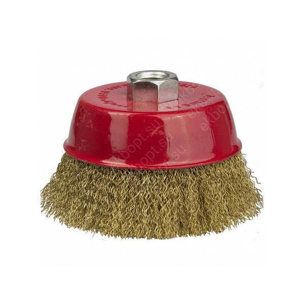 Щетка Чашечная (125 Мм; M14) Для Болгарки Латунированная Shua 5" фото 1