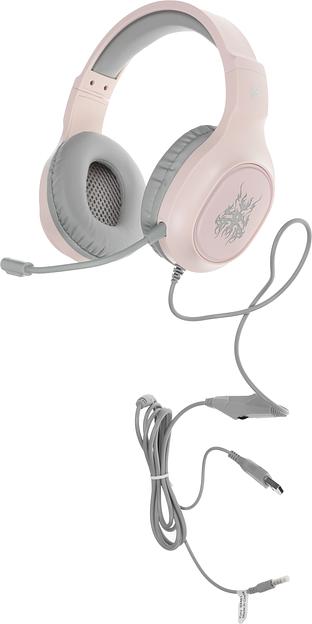 Гарнитура игровая DEFENDER (64481) Fury розовый, LED, провод 2 м фото 6