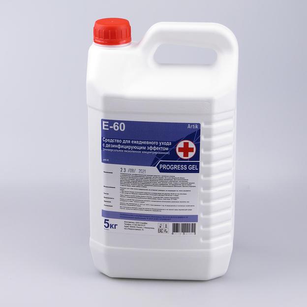 Средство для ежедневного ухода с дезинфицирующим эффектом E-60 PROFI GEL" 5кг фото 1