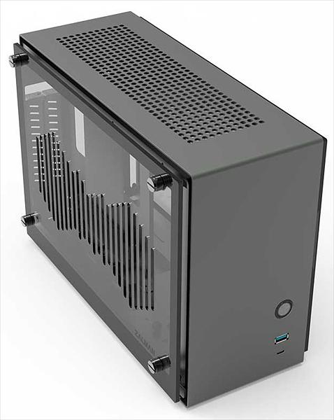 Корпус ZALMAN M2 MINI, MITX, ALUMINIUM, GRAY, WINDOWx2, RISER CARD, 2x3.5", 3x2.5", 1xUSB3.0, 1xUSB3.1 TYPE-C, TOP 1x80mm (M2 mini (Gray)) фото 2