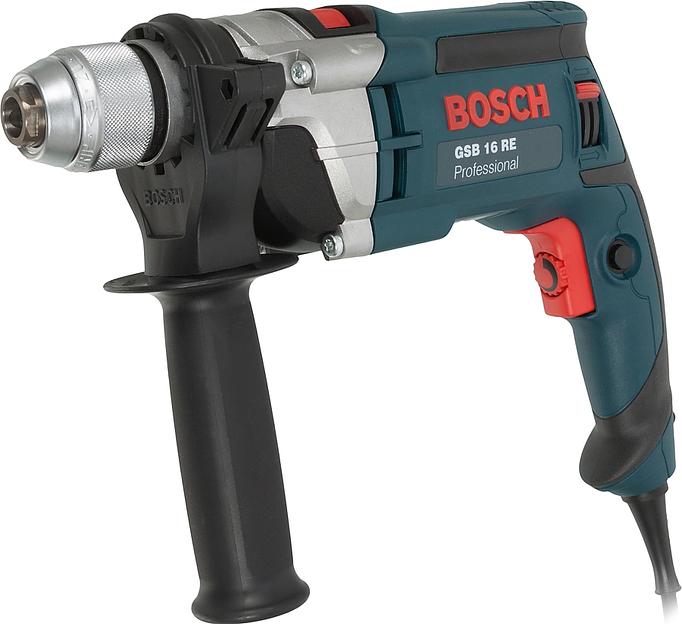 Дрель ударная Bosch GSB 16 RE Professional 750Вт патрон:быстрозажимной реверс (кейс в комплекте) (060114E500) фото 1