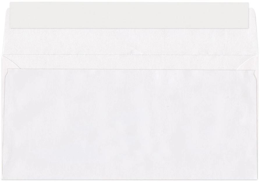 Конверт Silwerhof Eco Е65.10 E65 110x220мм белый силиконовая лента 80г/м2 (pack:1000pcs) фото 1