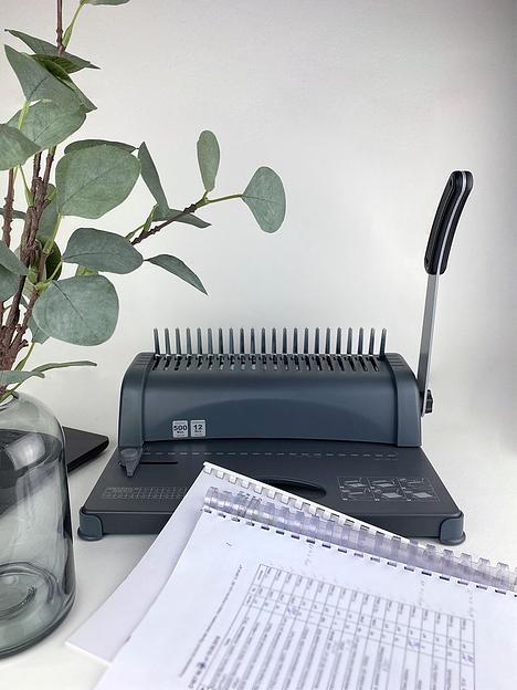 Переплетчик Heleos БП-12 A4/перф.12л.сшив/макс.450л./пластик.пруж. (6-51мм) фото 7