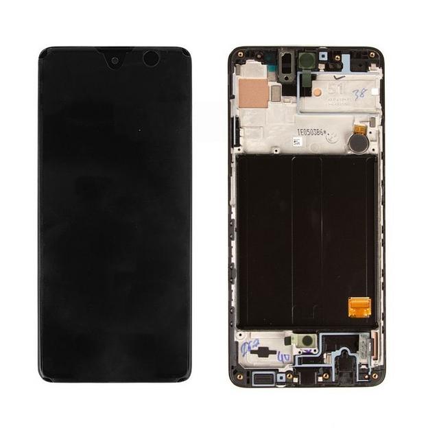 Дисплей для Samsung Galaxy A51 SM-A515 в сборе GH82-21669A в рамке (чёрный) 100 % оригинал ОПТ фото 1