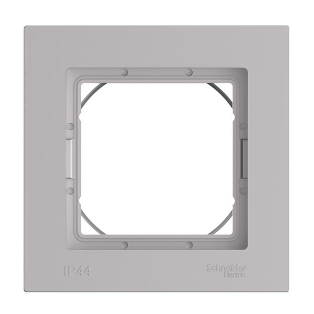 ATLASDESIGN AQUA рамка однопостовая IP44, АЛЮМИНИЙ фото 2