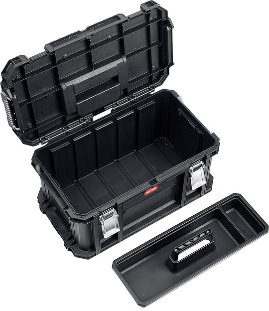 KETER SMART ROLLING, 564 х 373 х 700 мм, (22″), набор пластиковый ящик-тележка + ящик для инструментов + ящик органайзер (38390-22) фото 6