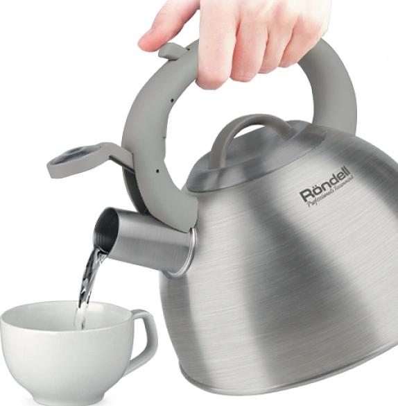 Чайник металлический Rondell Balance RDS-434 3л. стальной фото 5
